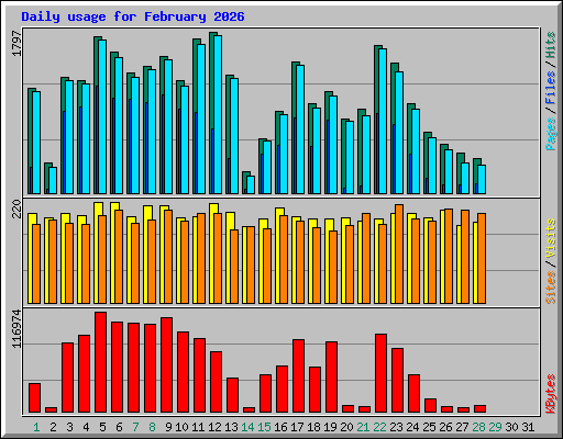 Daily usage for February 2026