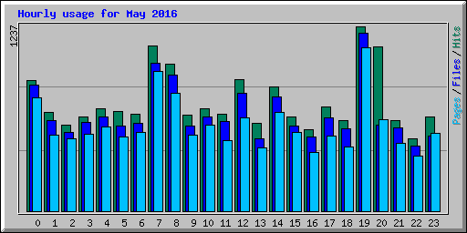 Hourly usage for May 2016
