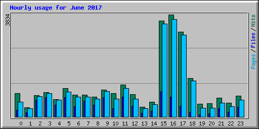 Hourly usage for June 2017