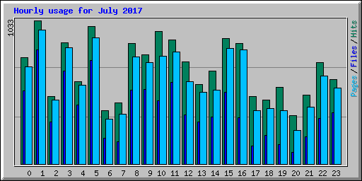 Hourly usage for July 2017