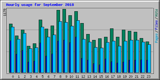 Hourly usage for September 2018