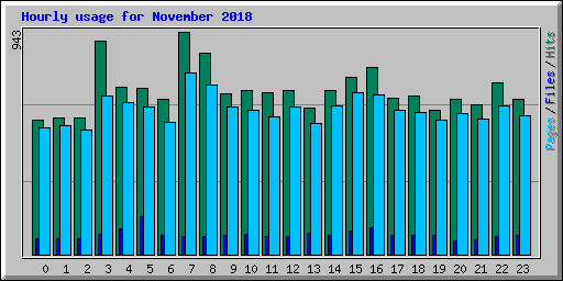 Hourly usage for November 2018