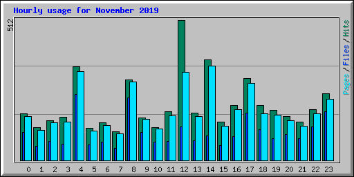 Hourly usage for November 2019