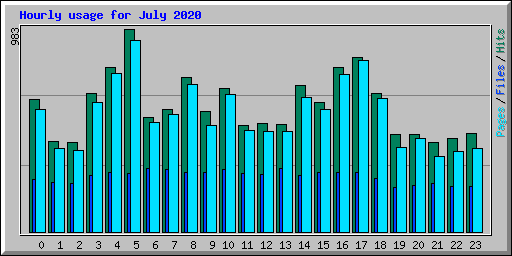 Hourly usage for July 2020