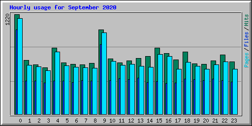 Hourly usage for September 2020