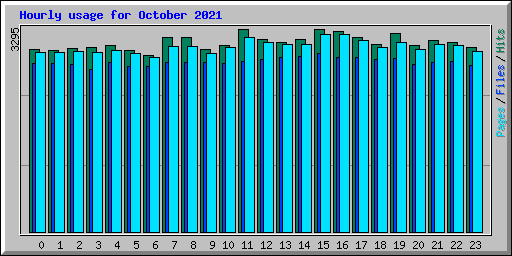Hourly usage for October 2021