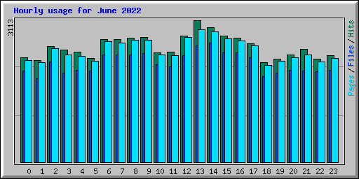 Hourly usage for June 2022