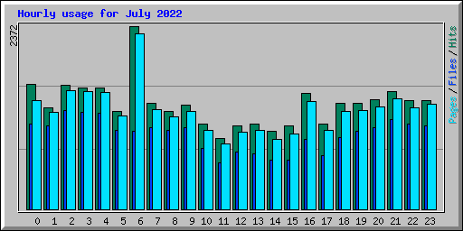 Hourly usage for July 2022