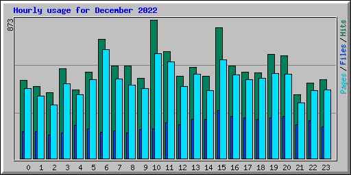 Hourly usage for December 2022