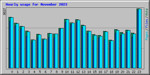 Hourly usage for November 2023