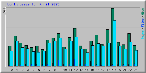 Hourly usage for April 2025