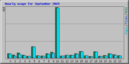 Hourly usage for September 2025
