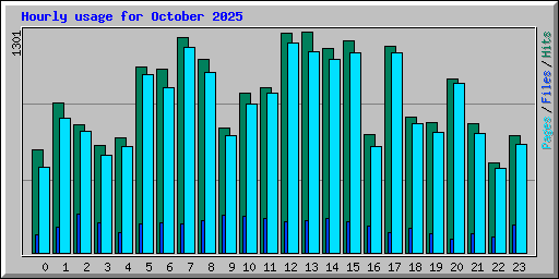 Hourly usage for October 2025