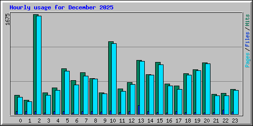 Hourly usage for December 2025