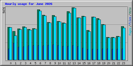 Hourly usage for June 2026