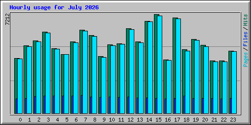 Hourly usage for July 2026